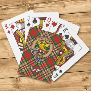 Baralho Clan MacGill Crest sobre Tartan Jogando Cartões