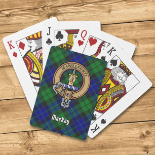 Baralho Clan MacKay Crest sobre Tartan