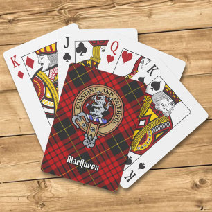 Baralho Clan MacQueen Crest sobre Tartan