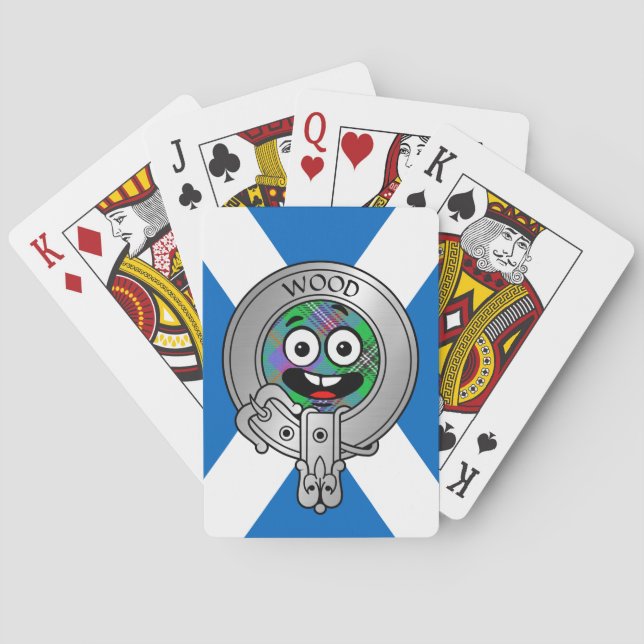 Baralho Clan Wood Crest & Tartan sobre o Salpneu (Verso)