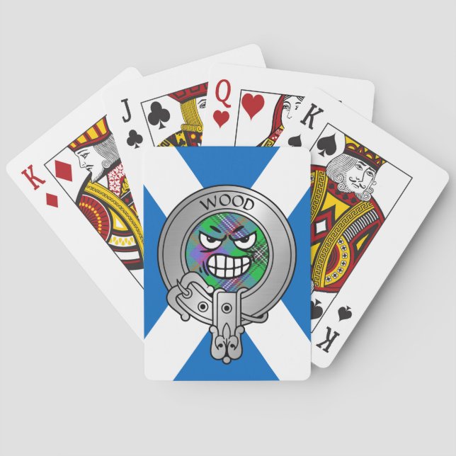 Baralho Clan Wood Crest & Tartan sobre o Salpneu (Verso)