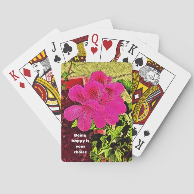 Baralho classic rustic retro blooming flower (Verso)