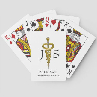 Baralho Clássico Asclepius Noble Medical Elegante Dourado