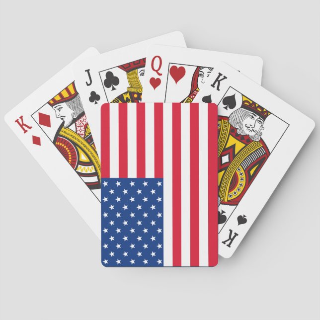 Baralho Clássico da Bandeira Americana Presente (Verso)