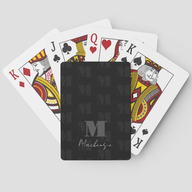 Baralho Clássico de Cartas com Monograma em Fonte  (Verso)