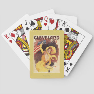 Baralho Cleveland Bicycles a menina americana no amarelo