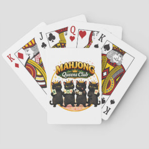 Baralho Clube das Rainhas do Mahjong Gatos Pretos Fofos