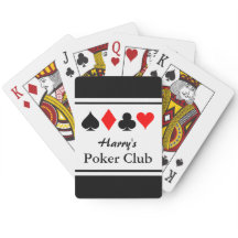 Clube de pôquer personalizado jogando cartas com t