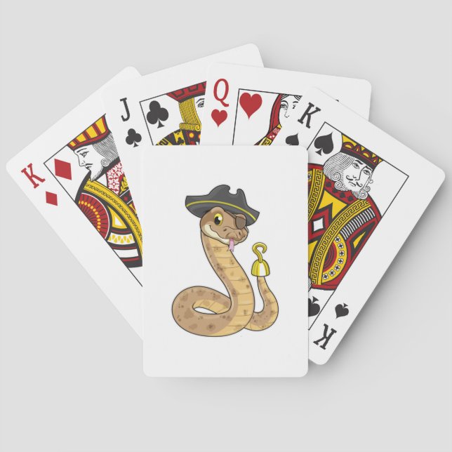 Baralho Cobra como Pirata com Mão Gancho e Elemento (Verso)