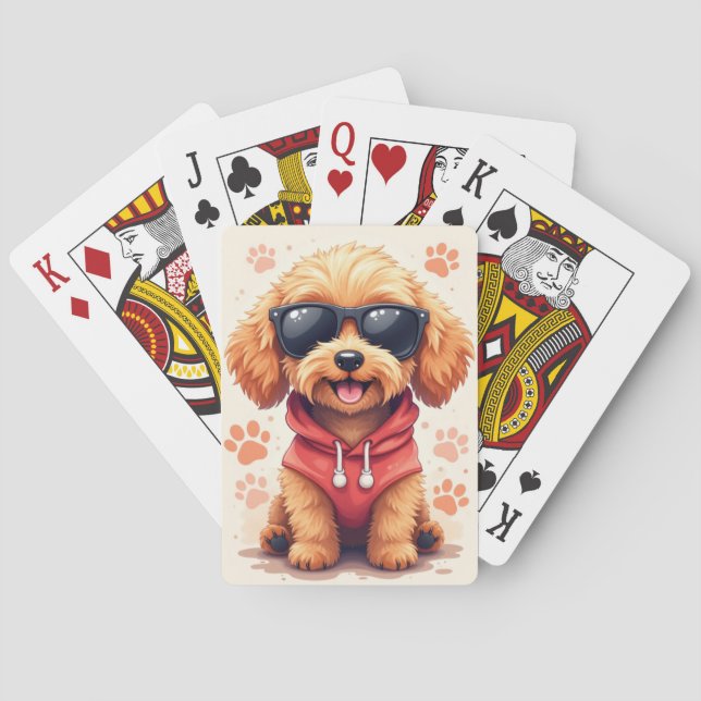 Baralho Cockapoo Kawaii Engraçado (Verso)