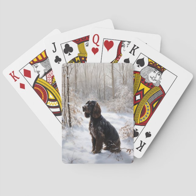 Baralho Cocker Spaniel Deixe Nevar Natal (Verso)