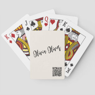 Baralho Código QR de Marcas de Negócios com Letra Moderna