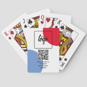 Baralho Código QR e texto do logotipo de sua empresa