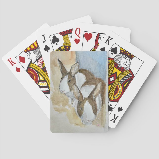 Baralho Coelhos Holandeses Jogando Cartas (Verso)