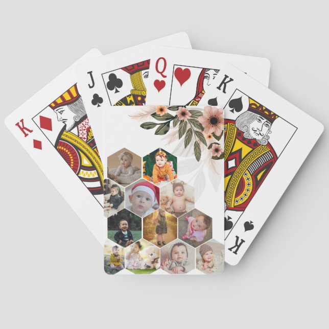Baralho Colagem de Fotos 12 Floral design (Verso)