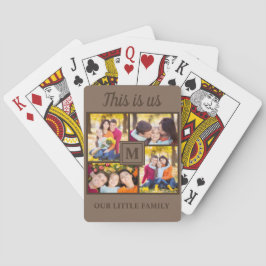 Baralho Colagem de Fotos da Família 4 Este é o Monograma B