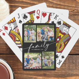 Baralho Colagem de Fotos Moderna Família Presente Personal