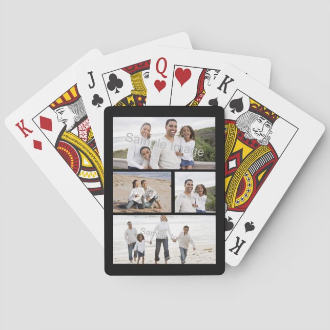 Baralho Colagem de Fotos Personalizada (Verso)