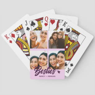 Baralho Colagem de Fotos Personalizada Bestie Forever