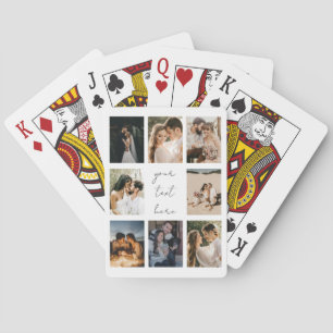 Baralho Colagem de Fotos Personalizadas Família Foto Perso