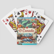 Colagem O Canadá – Cartas de jogar patrióticas vin
