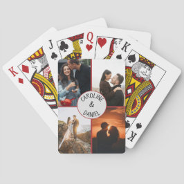 Baralho Colagem personalizada de fotos e nomes do namorado