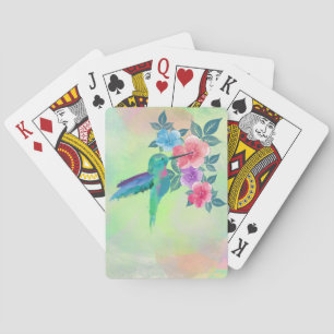 Baralho Colibri vibrante bonito legal dos watercolours