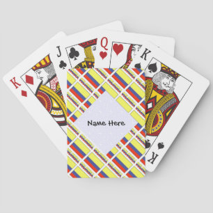 Baralho Colômbia e a bandeira colombiana estão com seu n