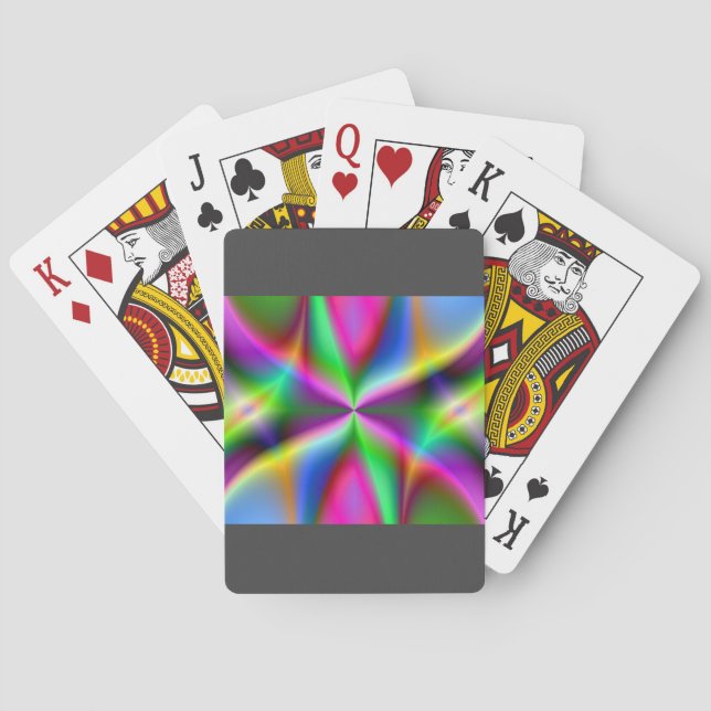 Baralho Colorful Metallic Fractal Luster  (Verso)