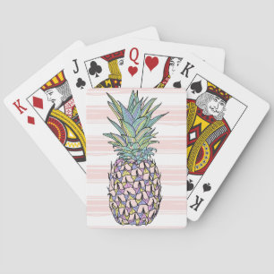 Baralho Colorful vintage pineapple illustration.