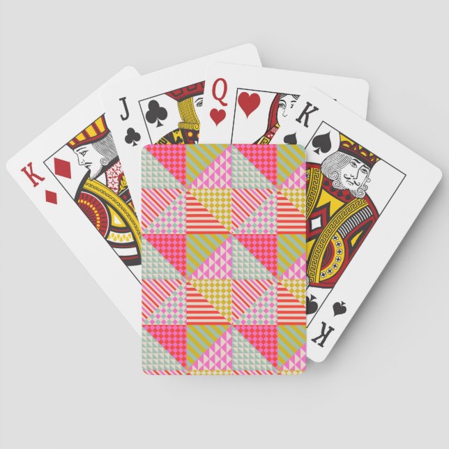 Baralho Colorido para Noite de Jogos em Patchwork (Verso)