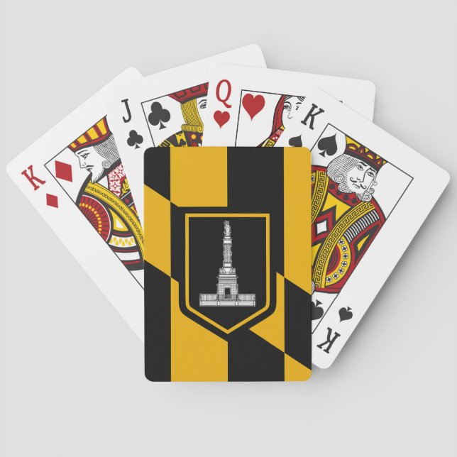 Baralho com a Bandeira de Baltimore, EUA (Verso)