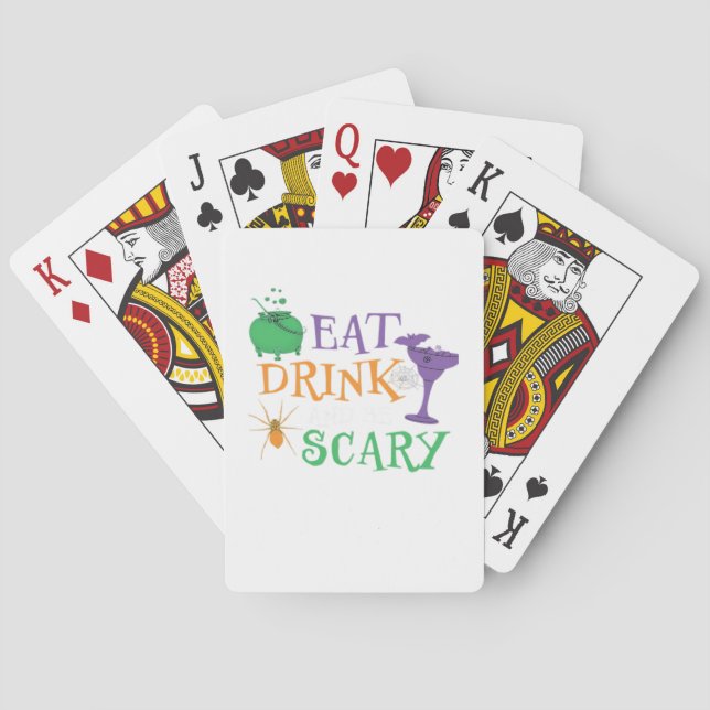 Baralho Coma, Beba E Seja Assustador Halloween (Verso)