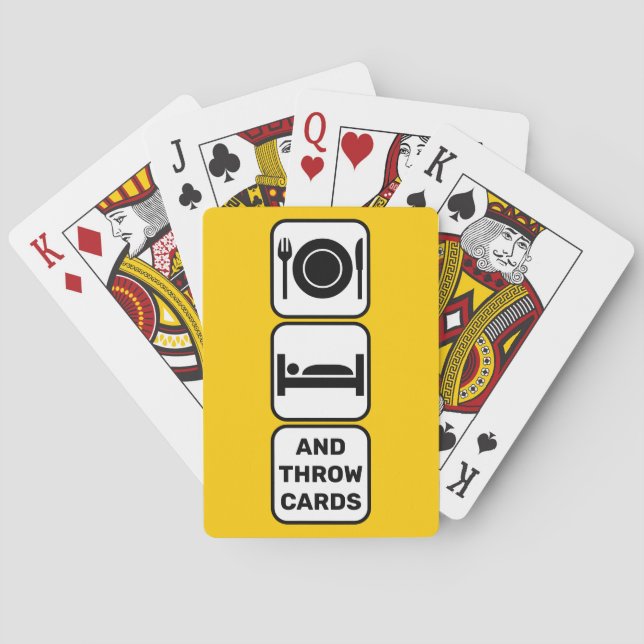 Baralho Coma, durma e joga cartas cartões amarelos (Verso)
