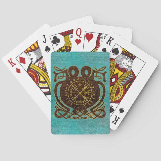 Baralho Compasso da navegação de Vegvisir - de Viking (Verso)