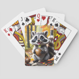 Baralho Configuração de outono do estilo Cute Kawaii Racco