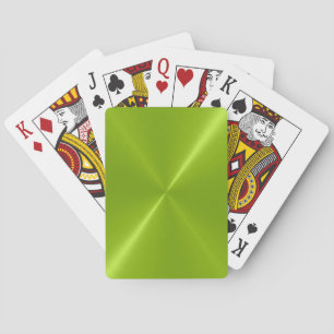 Baralho Cool Green Stainless Shiny Metallic Playing Cards