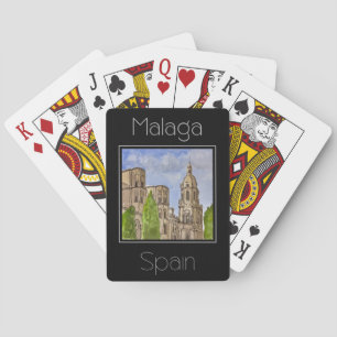 Baralho Cor da água poster de viagens da Espanha de Málaga