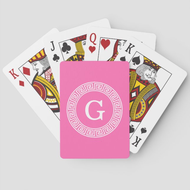 Baralho Cor-de-rosa-quente 2 Whats - Quadro-chave grego -  (Verso)