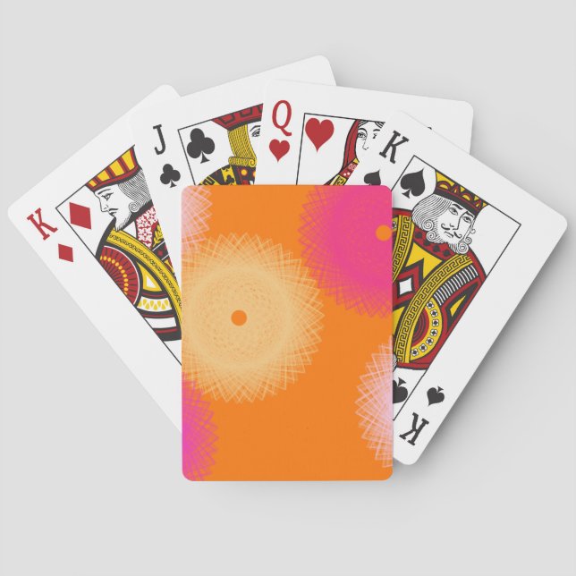 Baralho cor laranja e rosa pop (Verso)
