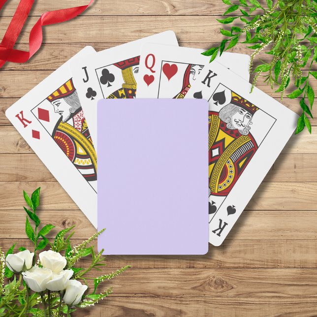 Baralho Cor Sólida Lilac do Pastel | Clássico | Elegante (Criador carregado)