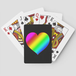 Baralho Coração Colorido Arco-íris Amor Cor Brilhante