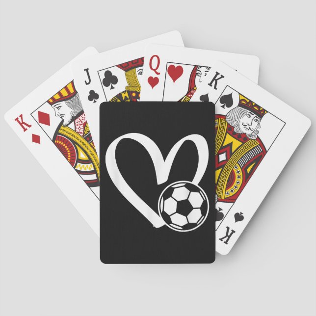 Baralho Coração da Bola do Futebol (Verso)