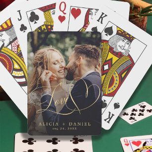 Baralho Coração de amor de roteiro de foto personalizado