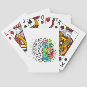 Baralho coração de ideia de psicologia da mente cerebral