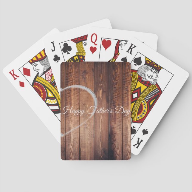 Baralho Coração de Namorados Rústico de Madeira e Giz para (Verso)