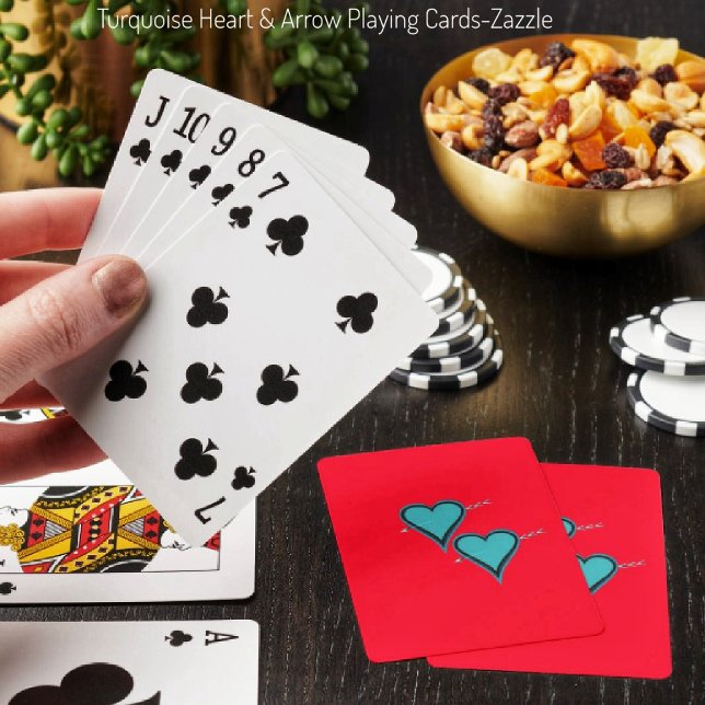Baralho Coração e Seta Turquesa (Criador carregado)