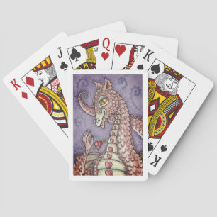 BARALHO CORAÇÃO EM UM NAMORADOS DE DRAGÃO DE TINTA, FANTAS