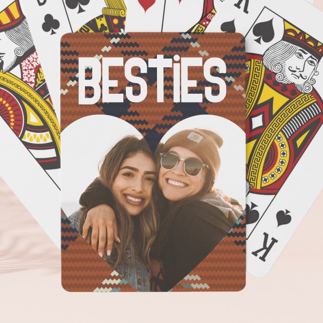 Baralho Coração Fotográfico com Besties de Xadrez Retroati (Criador carregado)