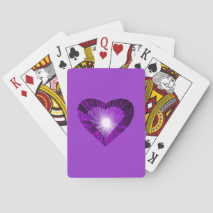 Baralho Coração Roxo jogando cartas roxas